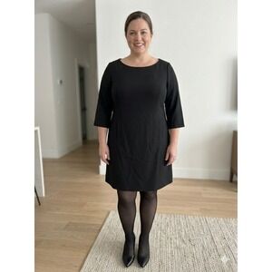 Eliza J NWT Dress (MSRP $128) SZ 24W Professional Black Shift Dress